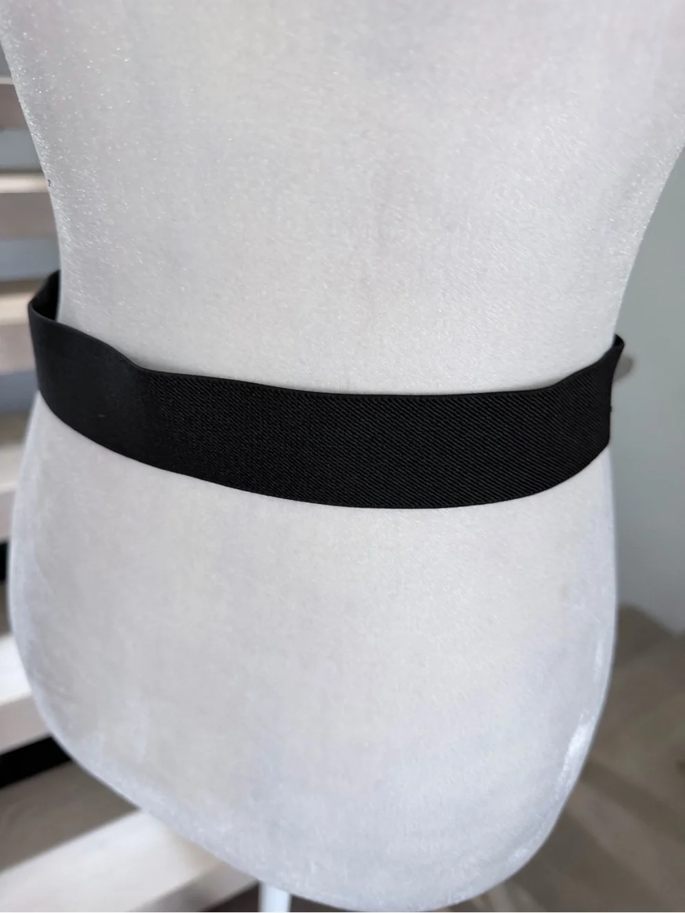 Black Round Buckle Waist Belt - Women Accessories 31” - Picture 3 of 3